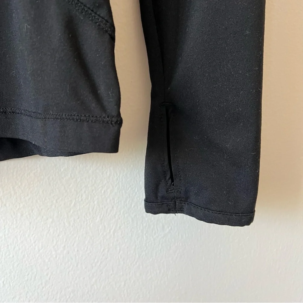 Danskin Now Long Sleeve Mock Neck Hooded Active Thumbholes Black Sz S - Picture 3 of 7